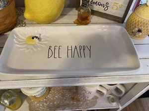 Rae Dunn for Magenta Bee Happy Bumble Bee Serving Tray New! 2022 - Picture 1 of 5