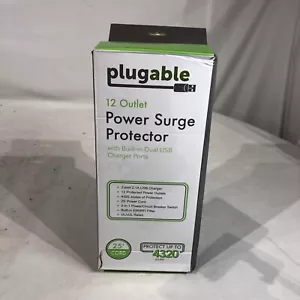 Plugable 12-Outlet USB Surge Protector Power Strip - PS12-USB25-NEW - Picture 1 of 4