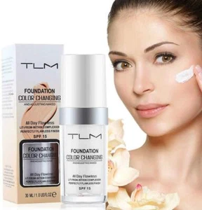 TLM Daily Flawness Long-Lasting Liquid Colour Changing Base Face Foundation 30ml - Picture 1 of 11