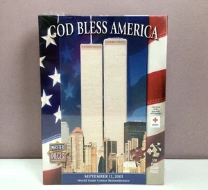 World Trade Center Remembrance September 11,2001 God Bless America Jigsaw Puzzle - Picture 1 of 7