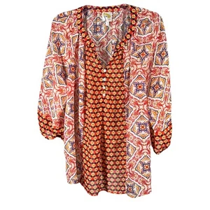 Fig And Flower Damen Gr. L Boho Paisley Bauernbluse - Bild 1 von 9