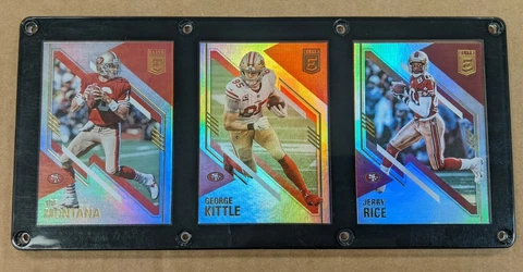 SAN FRANCISCO 49ERS 3 CARD PLAQUE JOE MONTANA GEORGE KITTLE JERRY RICE Cover