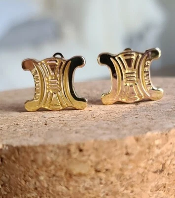 Pendiente Triomfo Maillon en latón dorado/Libre de Nikel e Hipoalergénico. Foto 1 de 4