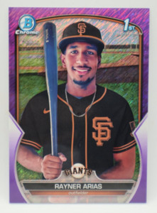 2023 Bowman Chrome Baseball 1st Purple Shimmer Refractor /250 - RAYNER ARIAS