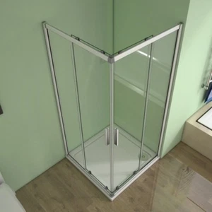 CR-76x76cm Duschkabine SchiebetAzr Duschabtrennung Eckeinstieg Duschwand Dusche - Bild 1 von 7