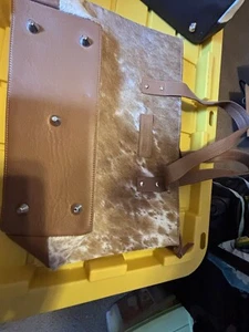 cowhide leather purse handbag bag new - Picture 1 of 7