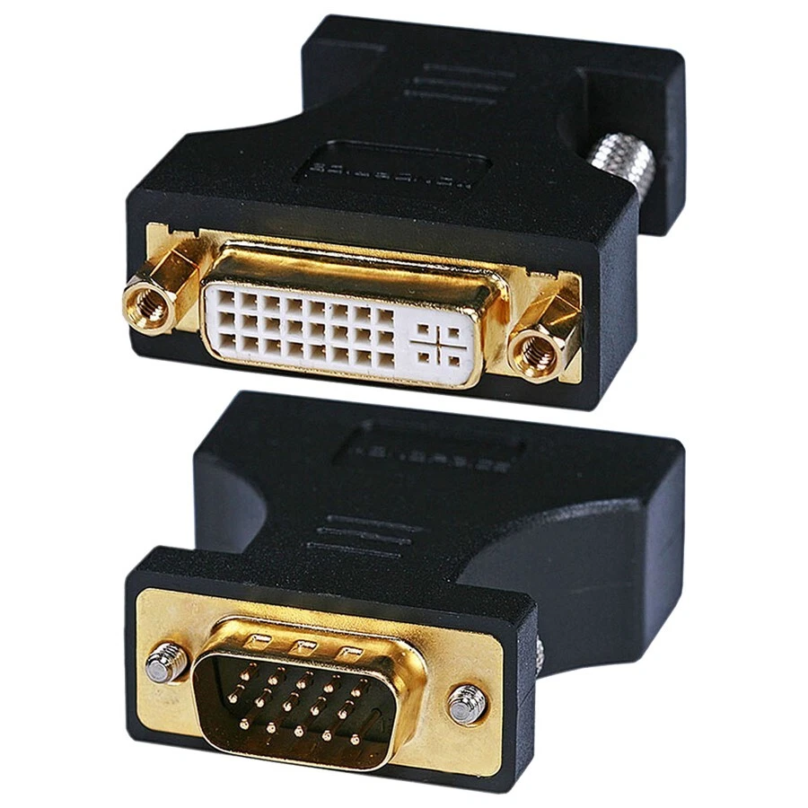 2x VGA to DVI-A Video Adapter VGA (HD15) Male to DVI-A Female Converter Adapter  - Image 1 of 4