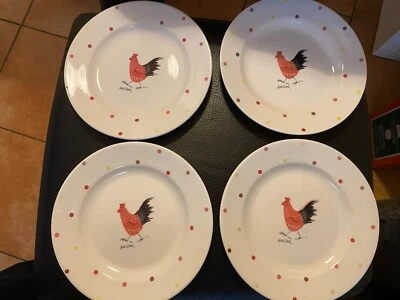 4 x  Frühstücksteller Alex Clark Rooster Porzellan 20 cm Churchill - Bild 1 von 4