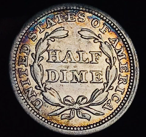 1859 Seated Liberty Half Dime 5C CHOICE 90% Silver US Coin CC18470 Cover