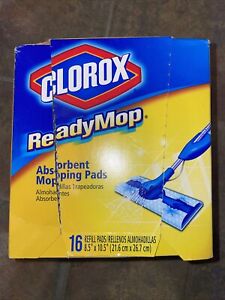 Clorox ReadyMop Absorbent Mopping Cleaning Pads 15 Refill Pads 8.5 x 10.5 New