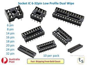 10x IC Socket 6 to 32 Pin DIP IC Adaptor 300mil Narrow Body Type