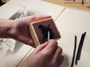 Schleifpapier Block Schärfpad für Zeichenwerkzeuge Kohle Schleifblock Zeiger - Bild 1 von 10