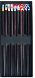 KALINCO 5 Pairs Natural Acacia Wood Chopsticks Japanese Reusable Chopsticks - Picture 1 of 3