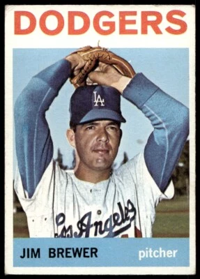 1964 TOPPS JIM BREWER 553 VG-EX BASEBALL LOS ANGELES DODGERS - Image 1 of 2