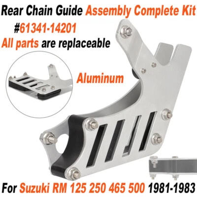 For 1981 1982 1983 Suzuki RM 125 250 465 500 Rear Chain Guide Block Complete Kit - Image 1 of 4
