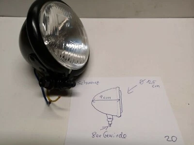 Scheinwerfer Schwarz ø 12,5 cm Harley Custom (20) - Bild 1 von 4