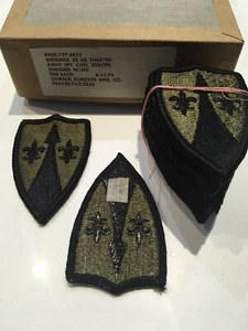 Original 1973 VIETNAM U.S ARMY THEATER SUPPORT COMMAND EUROPE MERROW EDGE PATCH - Picture 1 of 3