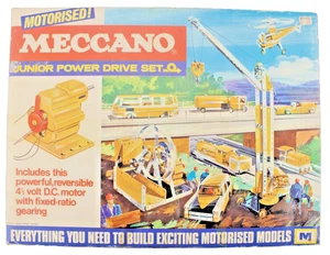 Vintage Meccano Junior Power Drive Set Q Motorised 4.5V DC Made in England Boxed - Picture 1 of 13