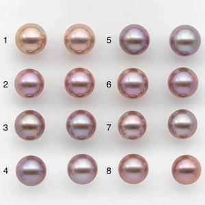 12-13mm Matching Pairs Round Edison Pearl with Natural Color and High Luster, S - Picture 1 of 7