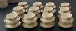 VTG Set of 24 Franciscan Desert Rose Tea/Coffee Cups & Saucers TEA PARTY WEDDING - Picture 1 of 4