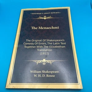 The Menaechmi : The Original of Shakespeare's Comedy of Errors Paperback - Bild 1 von 11