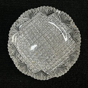American Brillant Period ABP Cut Glass Signed Hawkes Crystal Strawberry Diamond - Picture 1 of 10