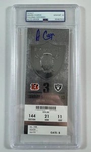 AMARI COOPER SIGNED NFL DEBUT TICKET 9/13/15 RAIDERS PSA/DNA GEM 10 AUTO - Picture 1 of 2