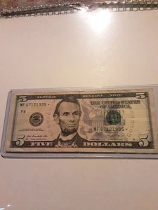 2013 $5 Dollar Bill Star Note. 07121935 Birthday Note. Fancy Serial Numbered - Picture 1 of 8