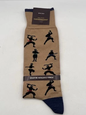 Calcetines de vestir Johnston & Murphy Pima de algodón para hombre ninjas tostados y azul marino talla única Foto 1 de 4