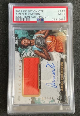 2021 Inception OTE AUTO PATCH RC / 199 AMEN THOMPSON #AT2 PSA MINT 9 - Image 1 of 4