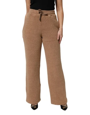 Dolce & Gabbana Brown Logo Plaque SweatWomen's Straight Women's Pants Authentic - Imagem 1 de 4