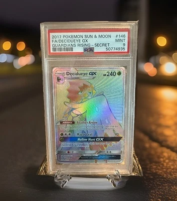 2017 Pokémon Sun & Moon Decidueye GX 146 Guardians Rising Rainbow Rare PSA 9 🌈 - Image 1 of 3