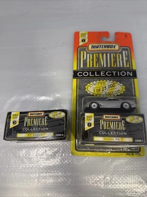 New 1995 Matchbox Premiere Collection Mazda RX-7 & 1957 Chevy 1 Of 25k Lot Of 2 - Image 1 of 4