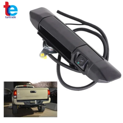 Manija de puerta trasera de plástico ABS con cámara de reversa negra para Toyota Tacoma 2005-2014 Foto 1 de 4