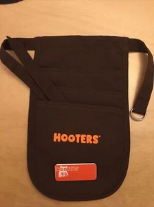 New Authentic Hooters Girl Uniform Brown Money Pouch Slightly Crooked & Name Tag - Picture 1 of 13
