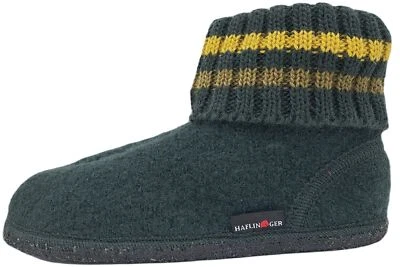 Haflinger Hüttenschuh Paul Moos/Dunkelgrün 631051-39 Hausschuhe