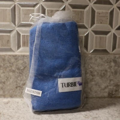 The Original Turbie Twist Super-Absorbent Cotton Hair Towel New ~ Dark Blue - Image 1 of 3