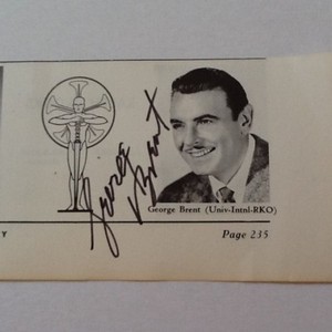 George Brent SIGNED Autograph Page 30 40s Actor Bette Davis Costar Warner Bros 