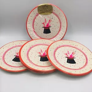 Vintage Pappteller Punze 26er Set Happy New Year Dessert 7" Retro 50/60’er LESEN - Bild 1 von 7