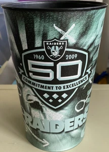 2009 Oakland Raiders 50 Years Commitment To Excellence Plastic Cup 32 oz Pepsi - Picture 1 of 3