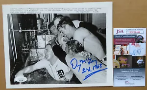 Detroit Tigers Denny McLain Signed Pennant Clincher wire photo 9-17-1968 - JSA - Picture 1 of 4