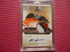 2011-12 THE CUP ROOKIE PATCH AUTO KEITH KINKAID DEVILS 141/249 3 COLOR PATCH MIN