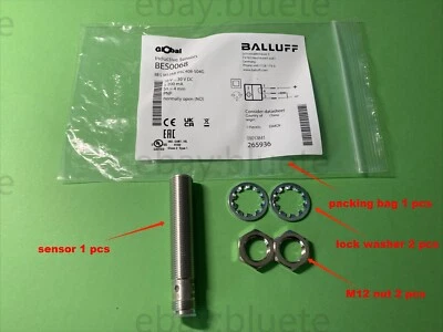 New Balluff BES0068 BES M12MI-PSC40B-S04G Inductive Sensor - Image 1 of 2