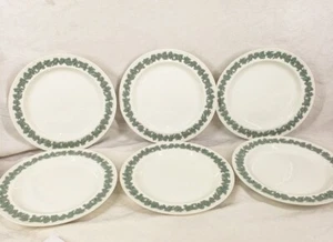 Wedgwood Etruria Barlaston Creme Seladon Queensware sechs 8" Teller - Bild 1 von 5