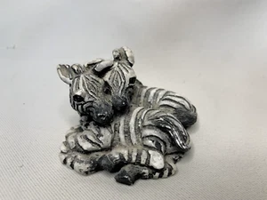 Vintage Stone Critter Littles Zebra Couple SCL-245 United Design USA 1995 -W225 - Picture 1 of 5