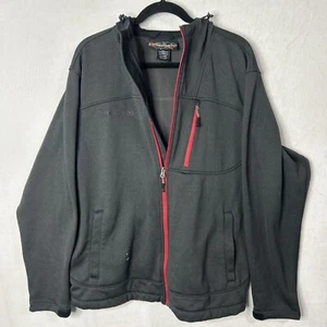 Free Country Marled Tech Solid Gray Full Zip Hooded Fleece Mens Size XL - Picture 1 of 6