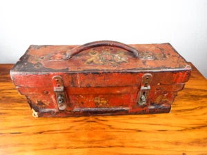 Antique Victorian Ammunition Box 19th C Military English Leather Carrying Case - Picture 1 of 12