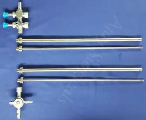 2pc Laparoscopic Suction Irrigation Cannula Trumpet Thumb Type 10-5mm Instrument - Picture 1 of 4