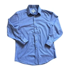 Camisa Joseph Abboud Para Hombres Botón Frontal Calce Ajustado-Azul/Blanco-16 32/33(M)-GUC - Imagen 1 de 6