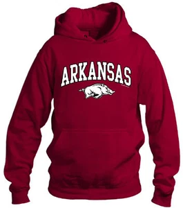 Arkansas Razorbacks Men’s College Arch Cardinal Hoodie Sweatshirt - Picture 1 of 6